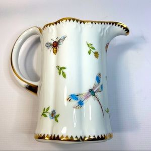 Godinger China Floral Butterfly Firefly Pitcher